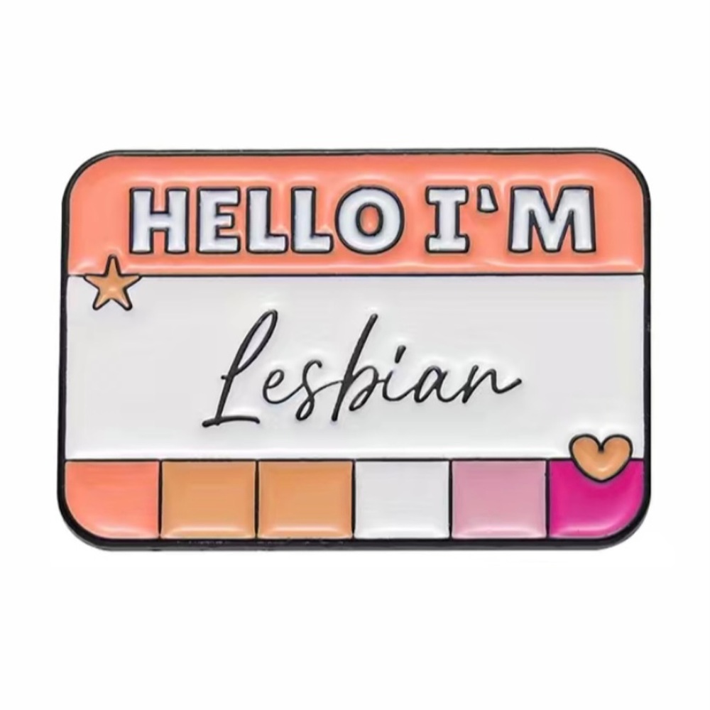 Lesbian Pride Pin Gay Rights LGBTQ 1.2in x 0.8in NEW